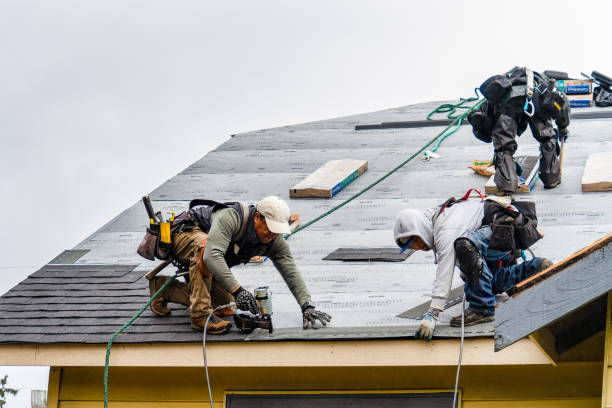 Professional Emergency Roof Repair technician working in Stockport, OH